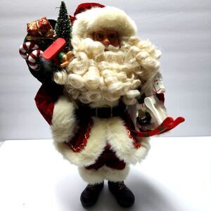 Christmas Fantasy LTD. Santa's Workshop 16" Velvet Santa Christmas Figurene 2000